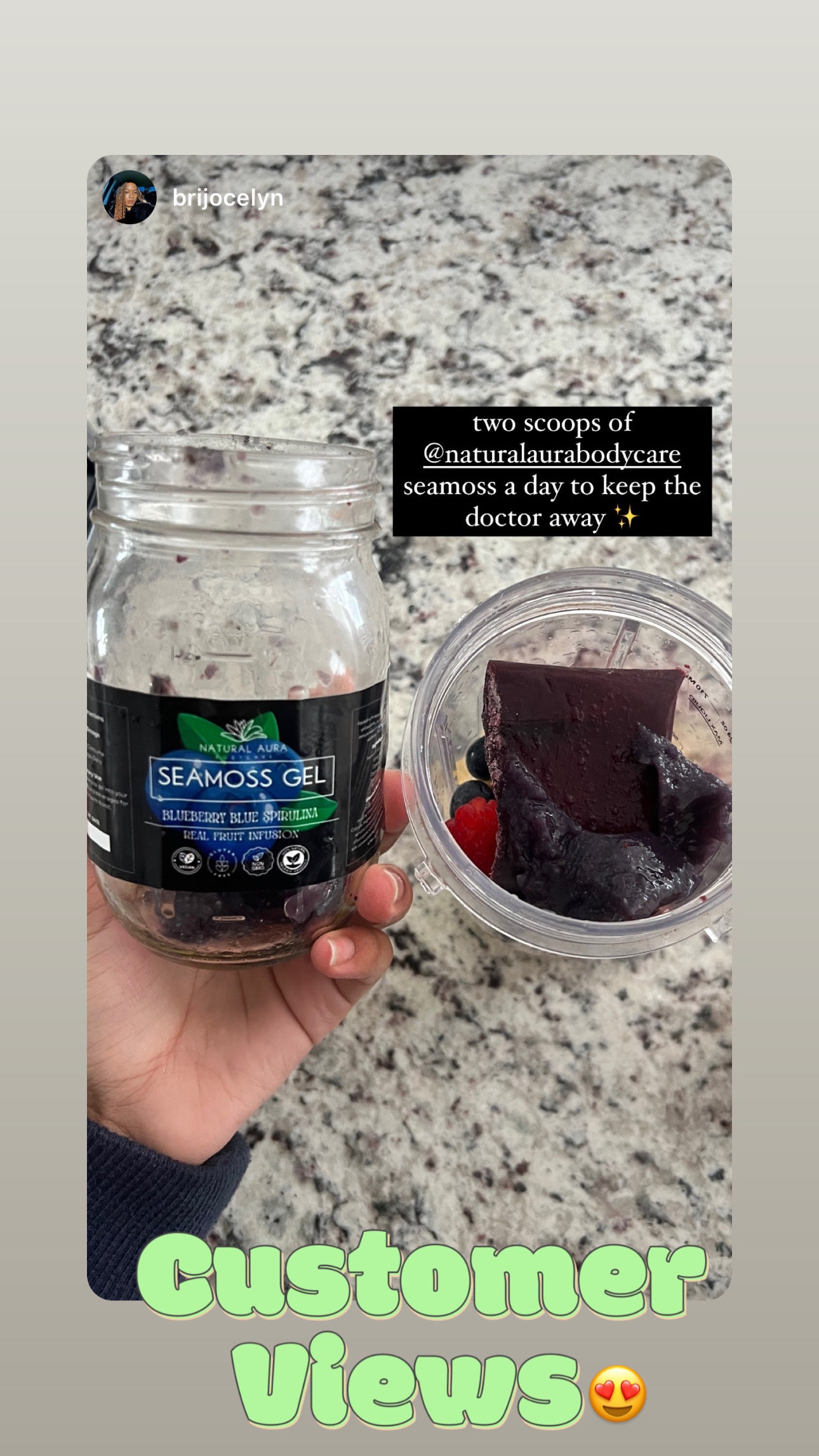 Blueberry Spirulina Seamoss Gel