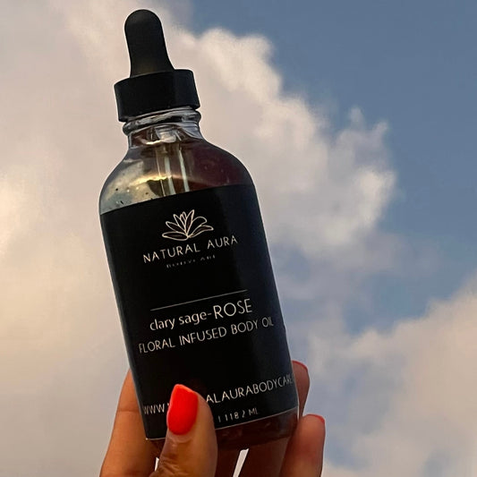 Clary sage-ROSE Floral Infused Body Oil