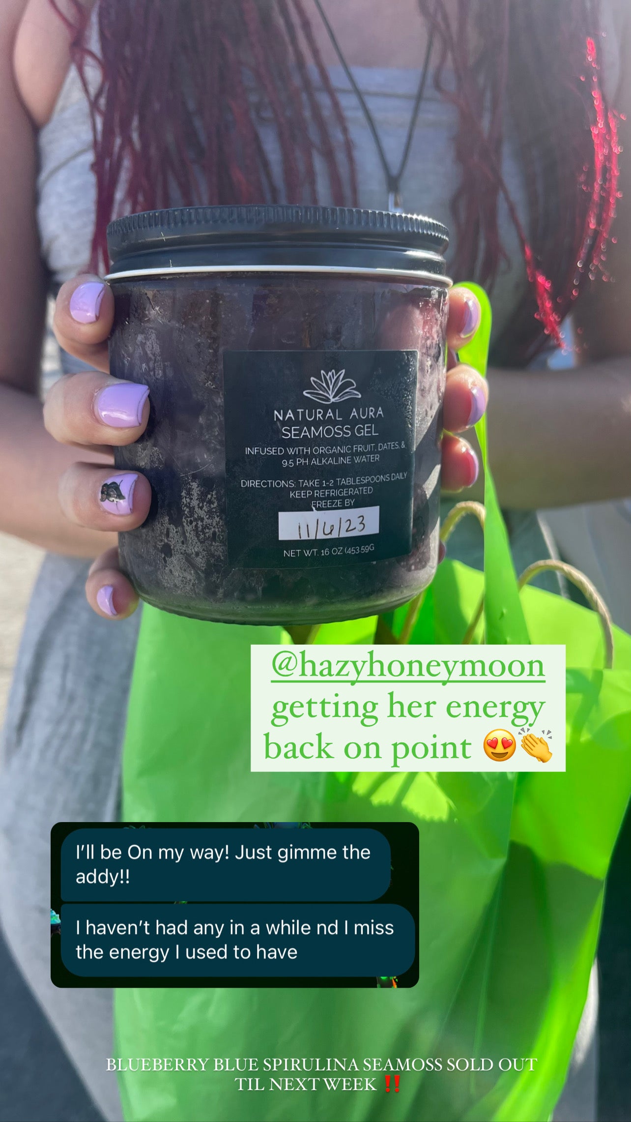 Blueberry Spirulina Seamoss Gel