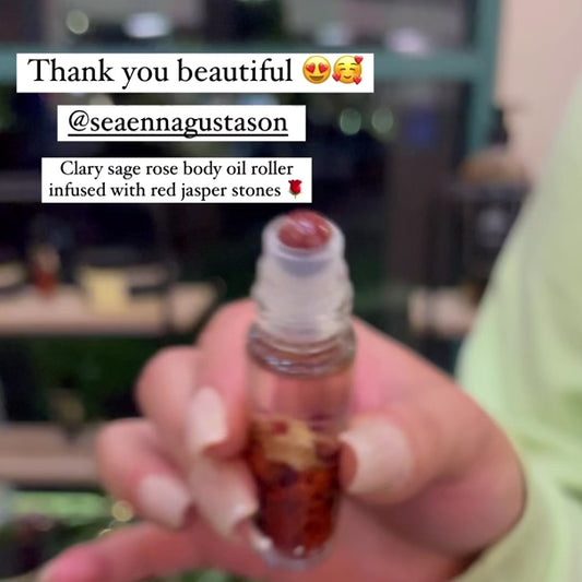 Stone + Floral Infused Body Oil Rollers