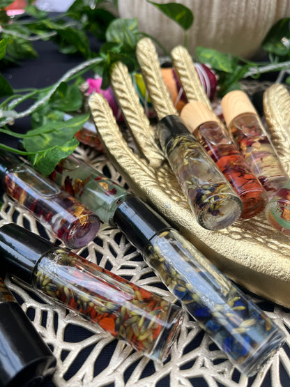 Stone + Floral Infused Body Oil Rollers