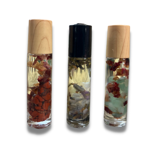 Stone + Floral Infused Body Oil Rollers